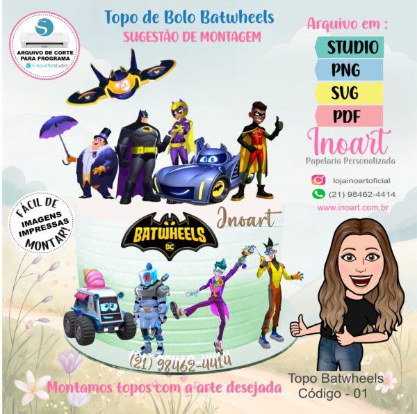 Topo de Bolo Batwhells - Image 2