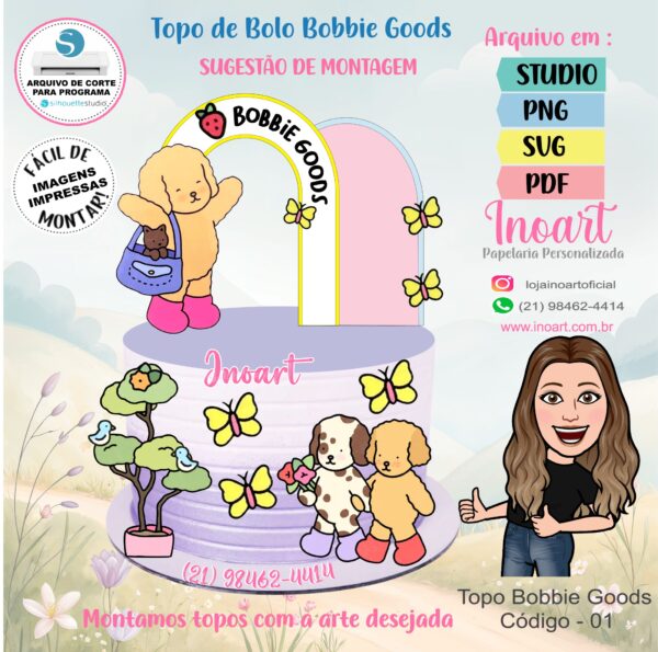 Topo de Bolo Bobbie Goods - Imagem 2