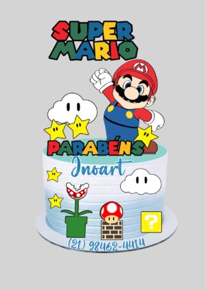 Topo de Bolo Super Mario