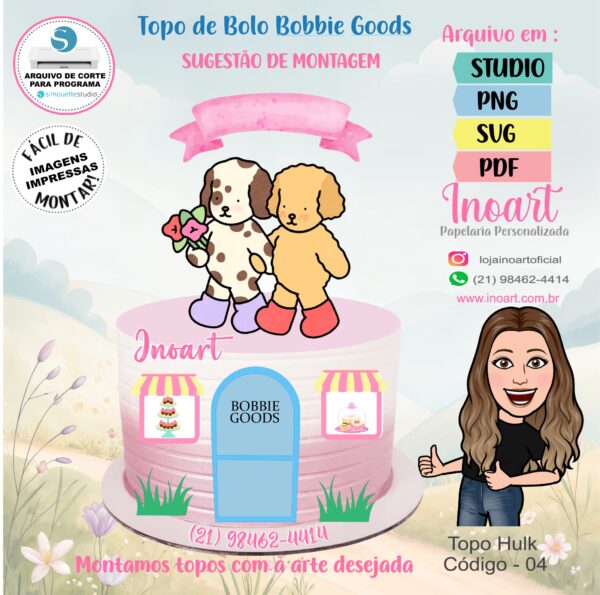 Topo de Bolo Bobbie Goods - Imagem 2