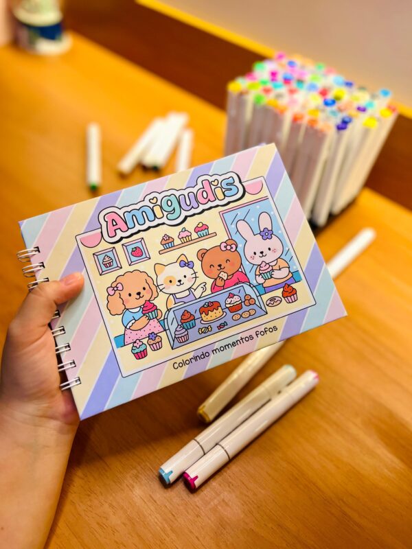 Livro de Colorir Amigudis Meninas - Imagem 2