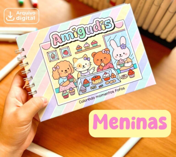 Livro de Colorir Amigudis Meninas