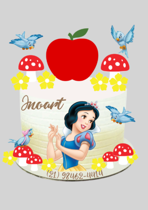 Topo de Bolo Branca de Neve