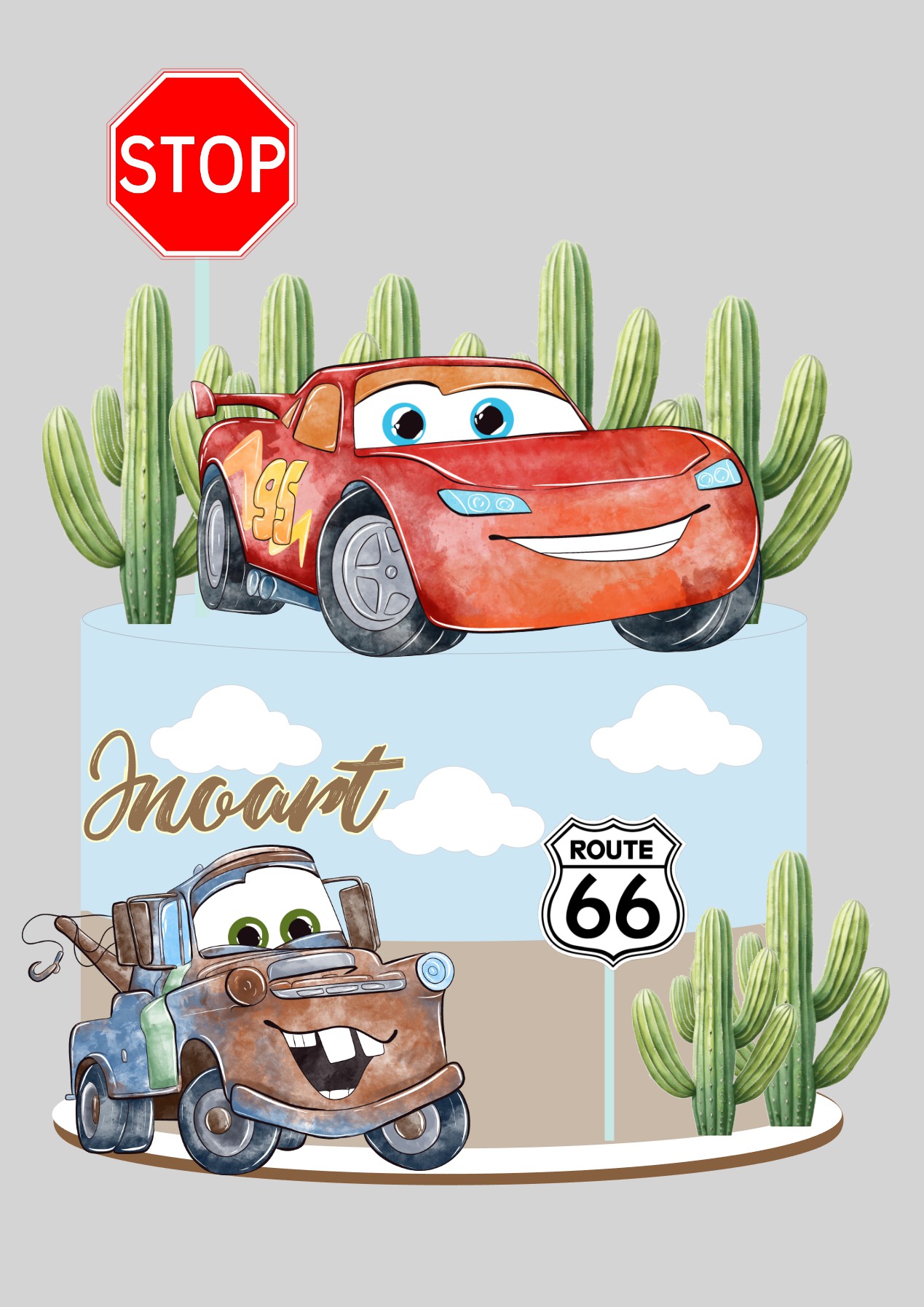 Topo de Bolo Carros