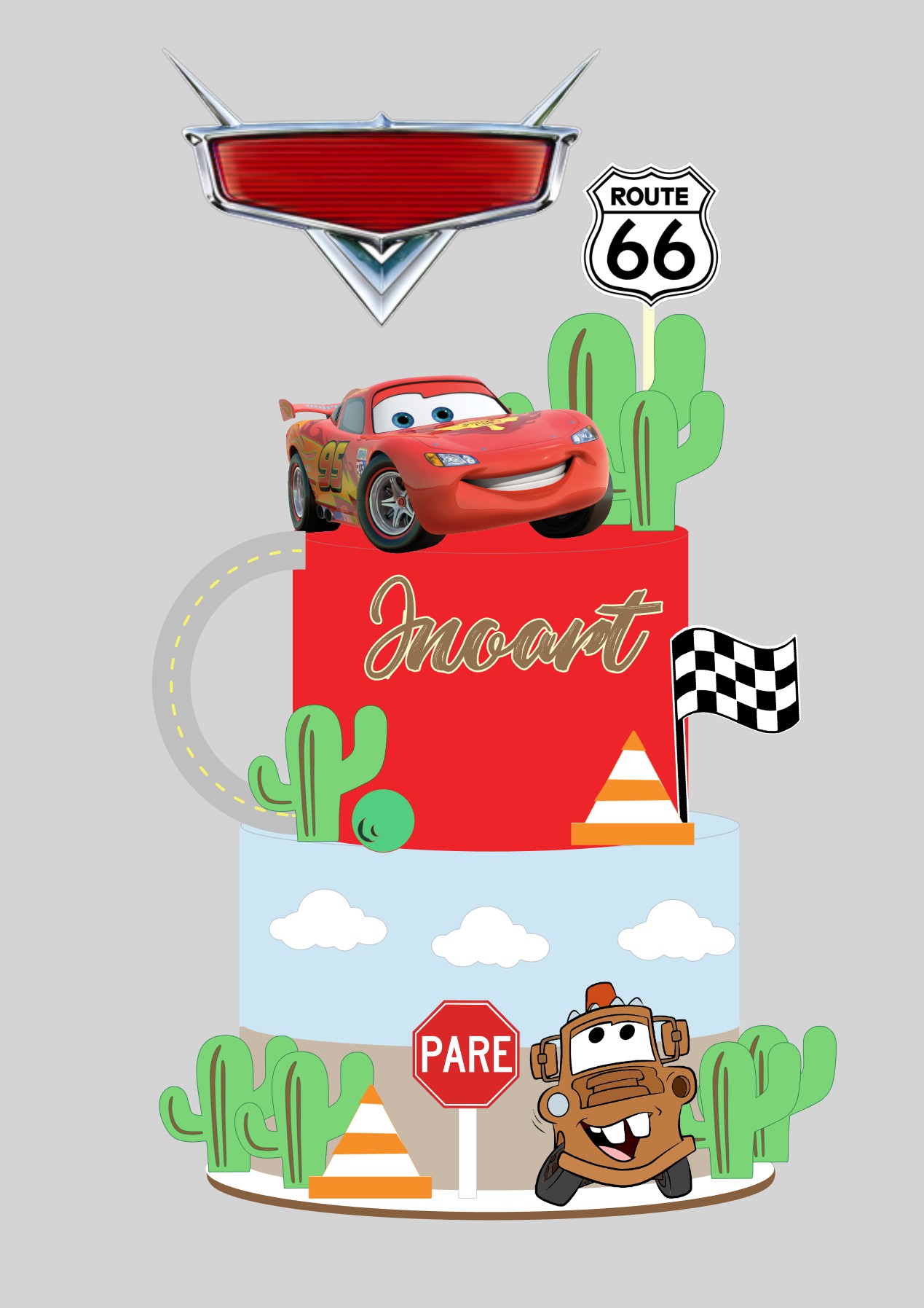 Topo de Bolo Carros