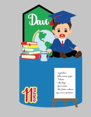 Topo Formatura Mesversario Menino