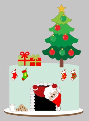 Topo Papai Noel Lareira