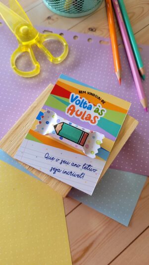 Card Com Balinha Volta Às Aulas