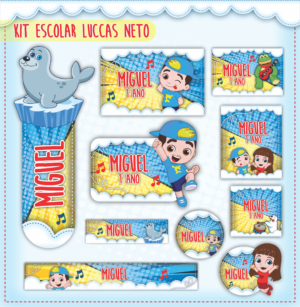 Etiqueta Escolar Luccas Neto