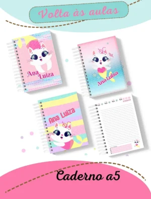 Caderno Gata Sereia Puket