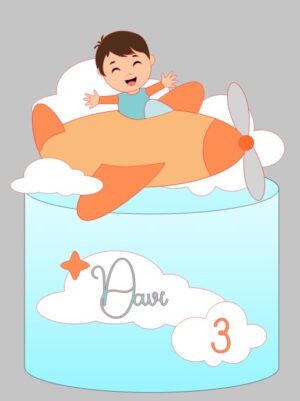 Topo Aviador Menino Bebê