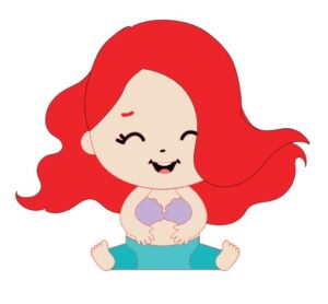 Topo Princesa Ariel Cute