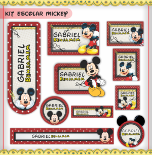 Etiqueta Escolar Mickey