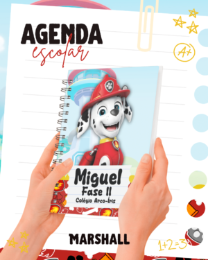 Capa Agenda Escolar A5 Marshall Patrulha Canina