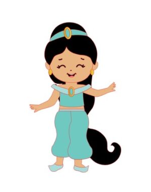 Topo Princesa Jasmine Em Camadas