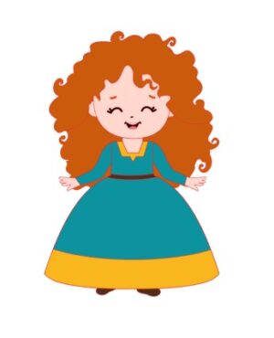 Topo Princesa Merida Em Camadas