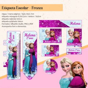 Etiqueta Escolar Frozen