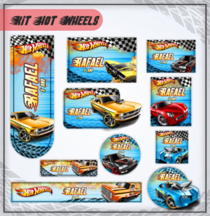 Etiqueta Escolar Hot Wheels