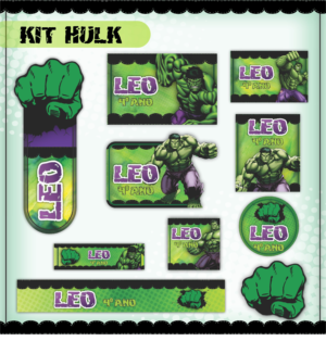 Etiqueta Escolar Hulk