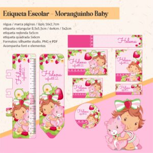 Etiqueta Escolar Moranguinho