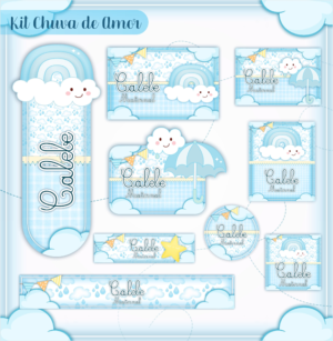 Etiqueta Escolar Chuva De Amor
