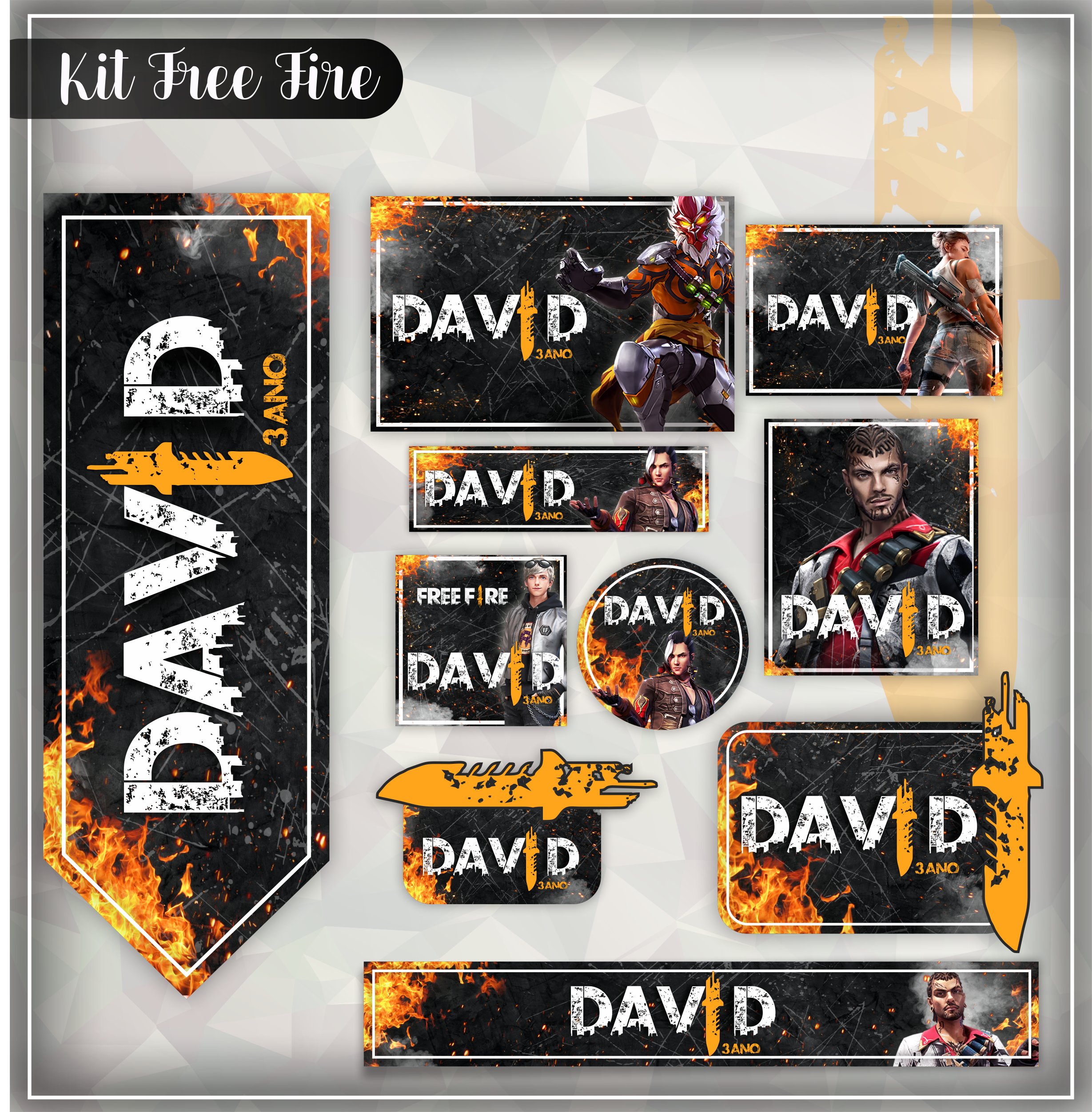 Etiqueta Escolar Free Fire