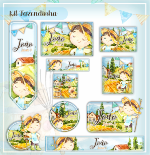 Etiqueta  Escolar Fazendinha