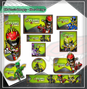 Etiqueta Escolar Power Rangers