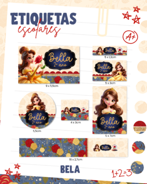 Etiqueta Escolar Bela