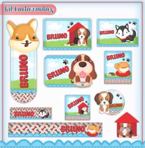 Etiqueta Escolar Cachorrinho