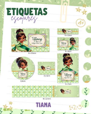 Etiqueta Escolar Tiana