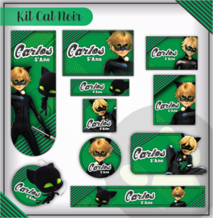 Etiqueta Escolar Cat Noir