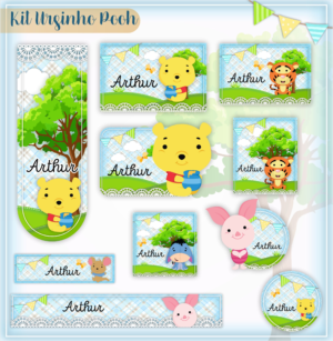 Etiqueta Escolar Ursinho Pooh