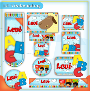 Etiqueta Escolar Três Palavrinhas