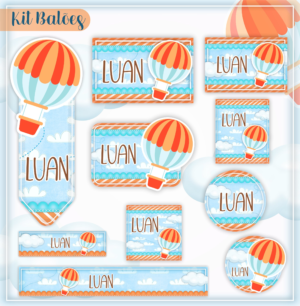 Etiqueta Escolar Balão