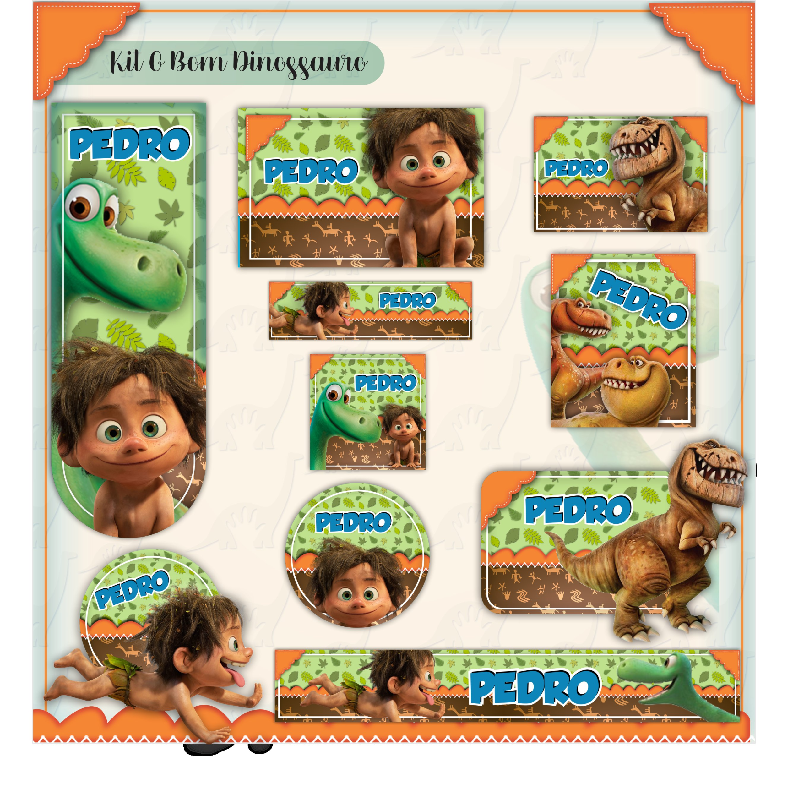 Etiqueta Escolar O Bom Dinossauro