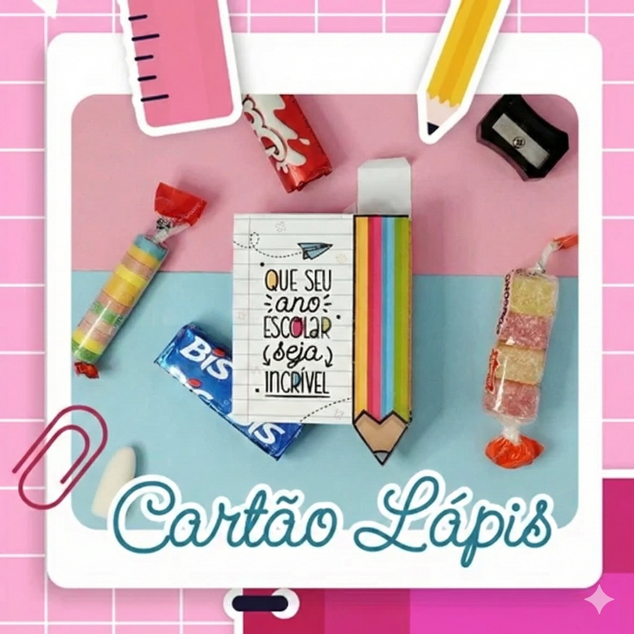 Cartão Lápis Volta As Aulas