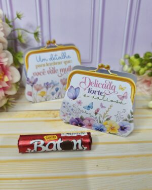 Bolsinha Mini Porta Moedinha Fake Dia Das Mulheres