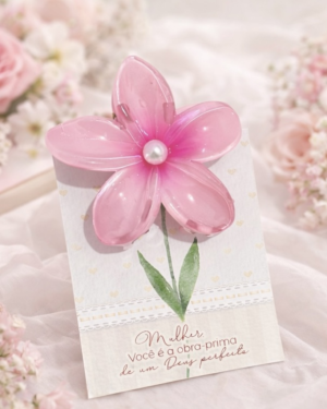 Card Presilha Flor Dia Das Mulheres