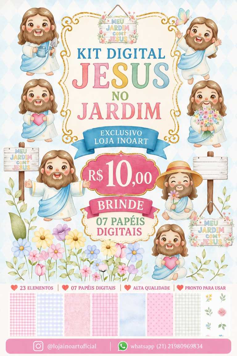 Kit Digital Jesus No Jardim