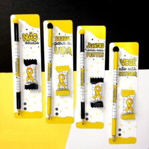 Card Com Lápis E Balinha Setembro Amarelo