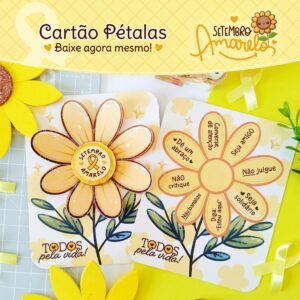 Cartão Pétala Setembro Amarelo