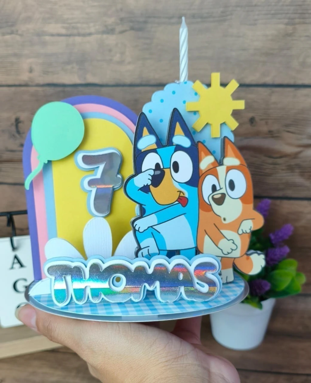 Topo Vela 3D Bluey