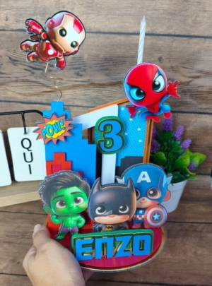 Topo Vela 3D  Vingadores Baby