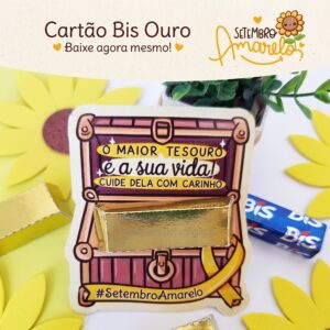 Cartão Bis Ouro Setembro Amarelo