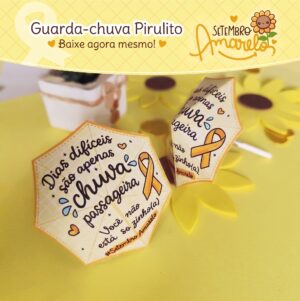 Guarda Chuva Pirulito Setembro Amarelo