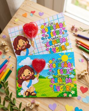 Card Pirulito Coração Dia Das Crianças